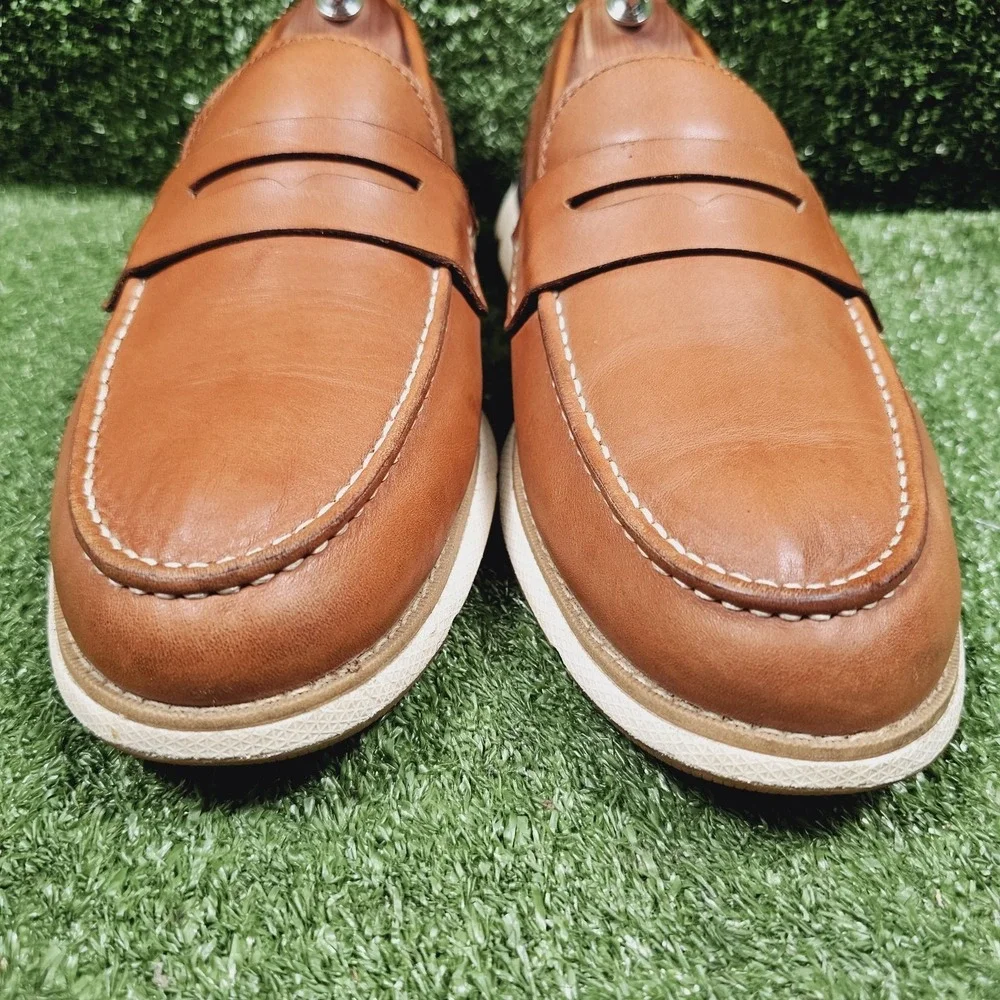 Cole Haan Zerogrand Brown Leather Slip On Penny Loafers Mens Size 10 M